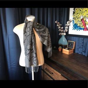 Light and Dark Grey Reversible Scarf